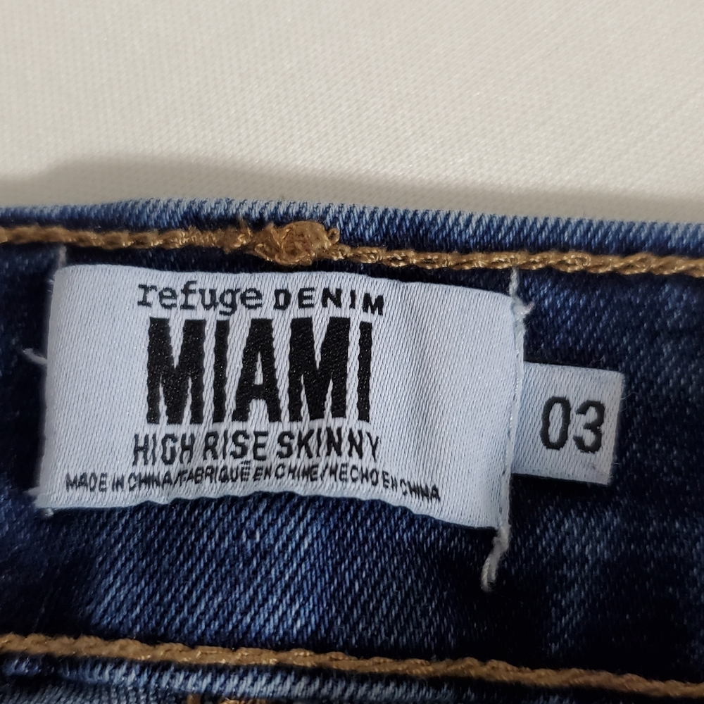 Refuge Miami High Rise Skinny Womens Jeans Dark Wash Size 3 - Picture 7 of 7